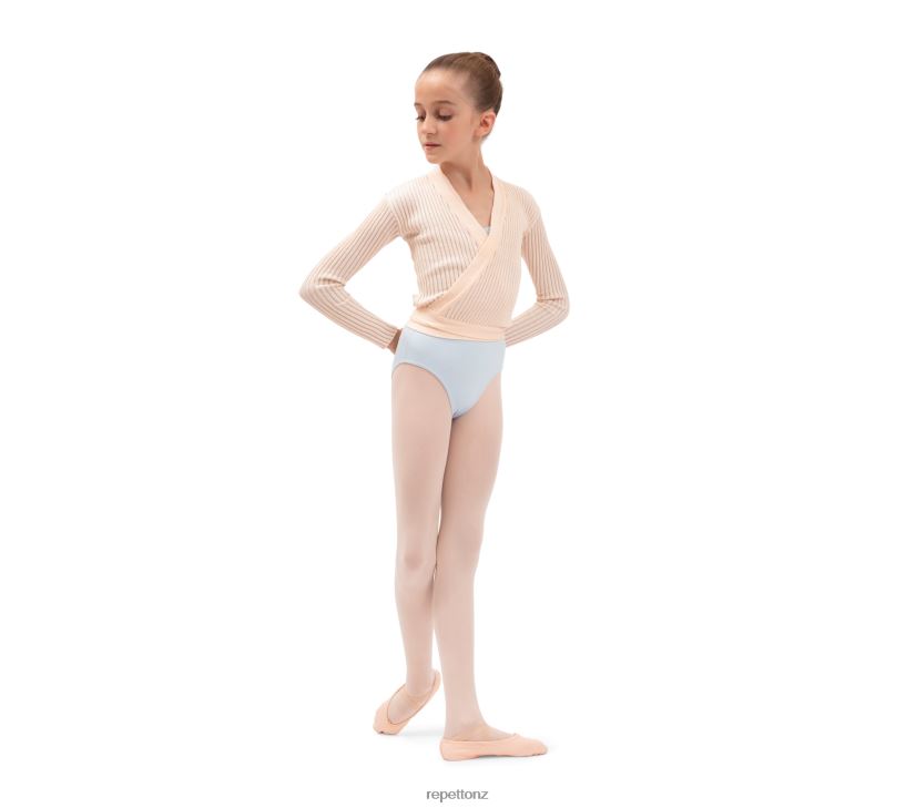 Repetto Kids Bicolor Rib-Knit Wrap-Over Fashion Clothing PDFBZN753
