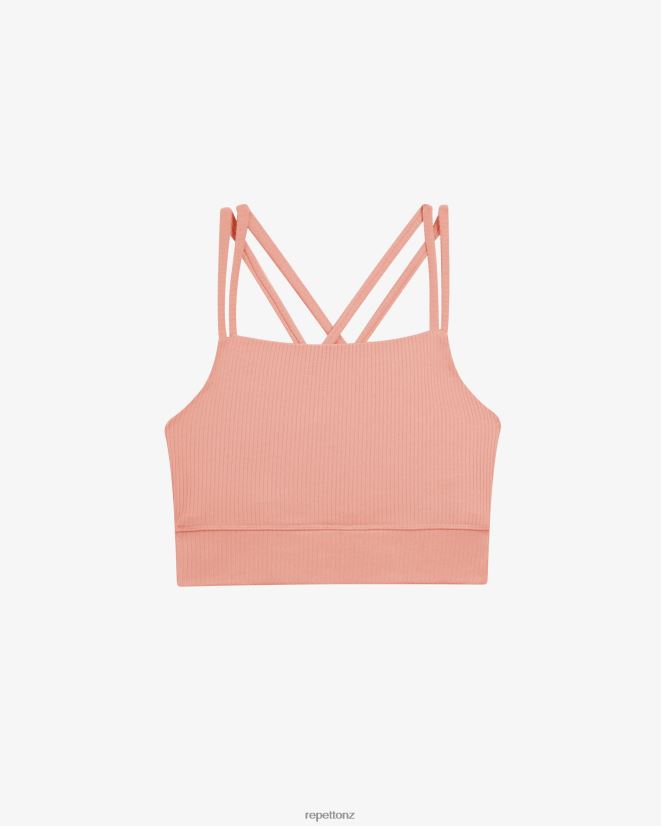 Repetto Women Ribbed Bra With Thin Straps Blush Pink Clothing PDFBZN299