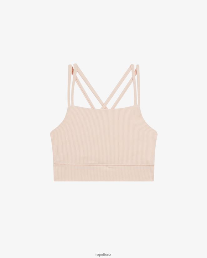 Repetto Women Ribbed Bra With Thin Straps Petal Pink Clothing PDFBZN304