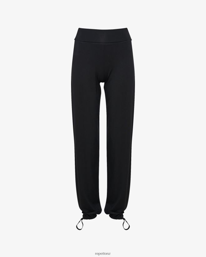 Repetto Women Viscose Jazz Pants With Fold Over Waistband Black Clothing PDFBZN373