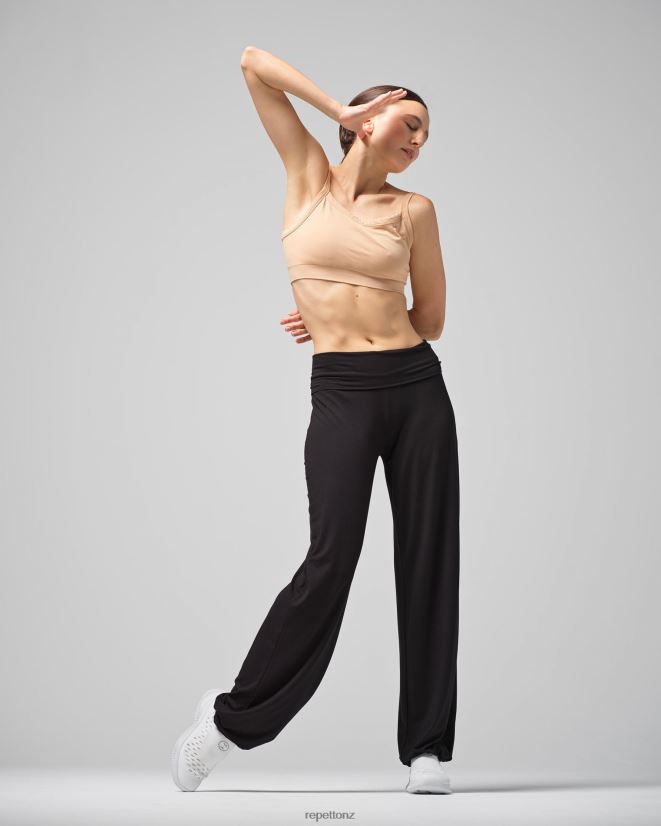 Repetto Women Viscose Jazz Pants With Fold Over Waistband Black Clothing PDFBZN373