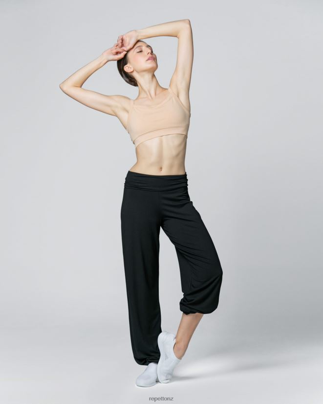 Repetto Women Viscose Jazz Pants With Fold Over Waistband Black Clothing PDFBZN373