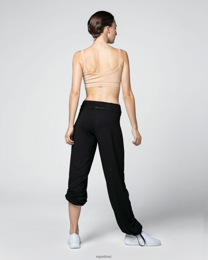 Repetto Women Viscose Jazz Pants With Fold Over Waistband Black Clothing PDFBZN373