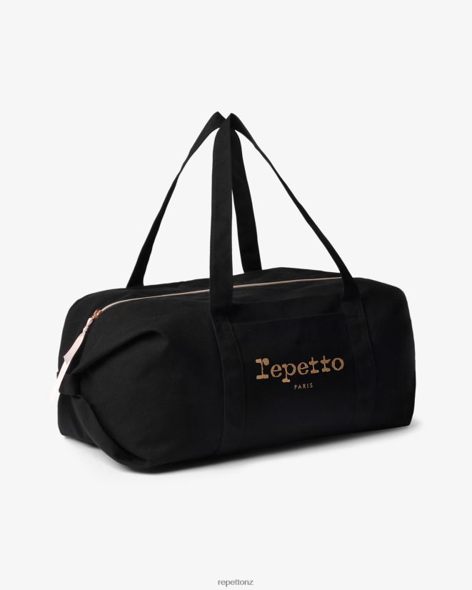 Repetto Women Cotton Duffle Bag Size L Black Accessories PDFBZN418