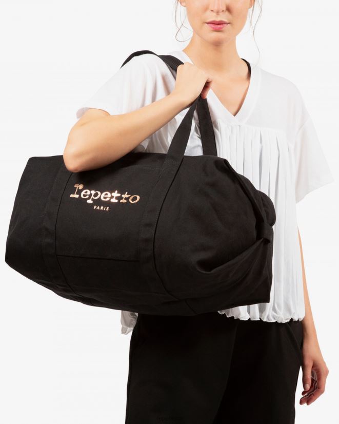 Repetto Women Cotton Duffle Bag Size L Black Accessories PDFBZN418