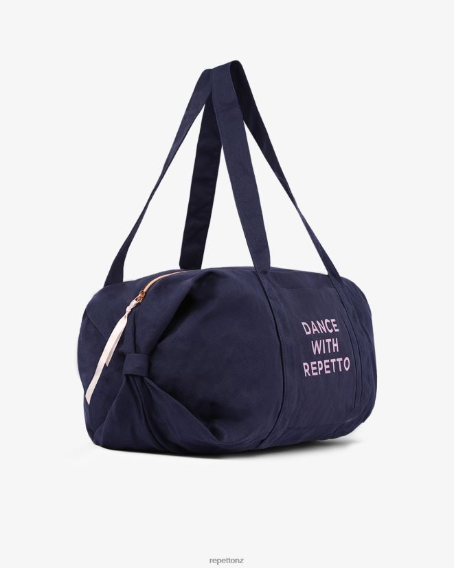 Repetto Women Cotton Duffle Bag Size L Midnight Blue Accessories PDFBZN412