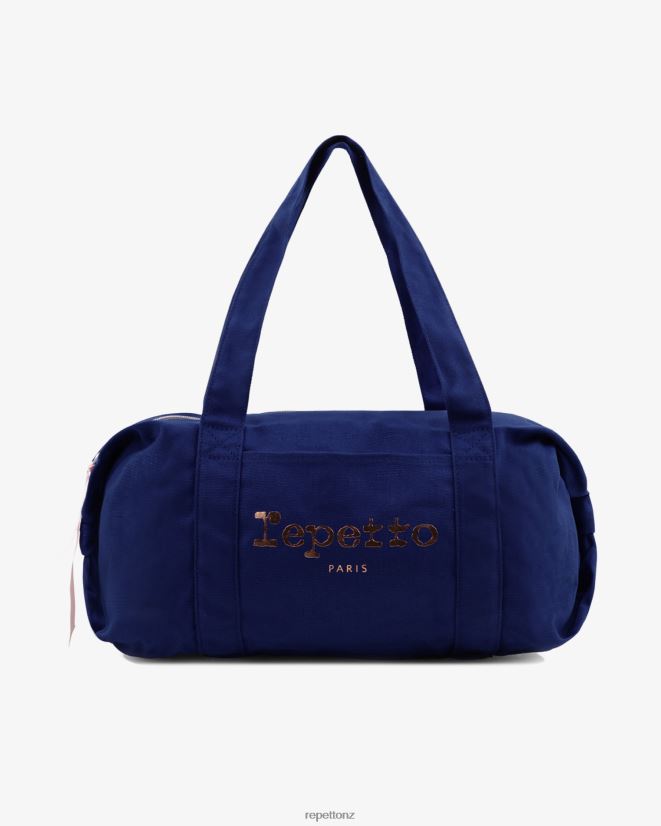 Repetto Women Cotton Duffle Bag Size L Petrol Blue Accessories PDFBZN413