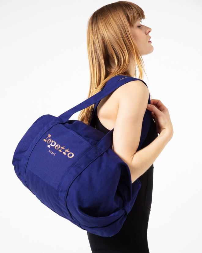 Repetto Women Cotton Duffle Bag Size L Petrol Blue Accessories PDFBZN413