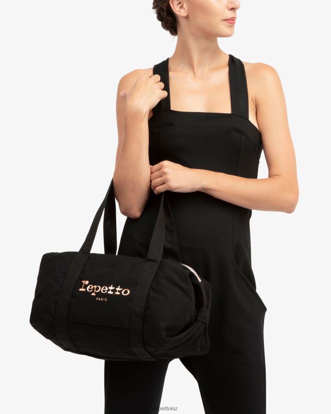 Repetto Women Cotton Duffle Bag Size M Black Accessories PDFBZN406