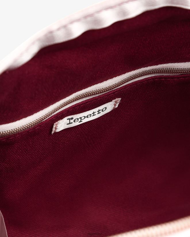 Repetto Women Cotton Duffle Bag Size M Nenuphar Pink Accessories PDFBZN402