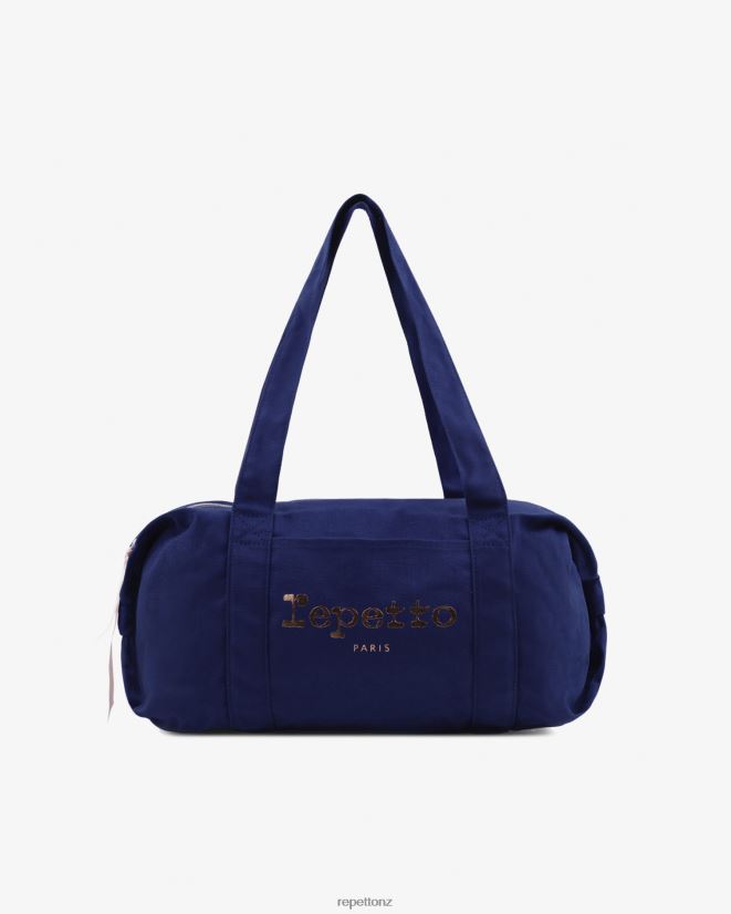 Repetto Women Cotton Duffle Bag Size M Petrol Blue Accessories PDFBZN404
