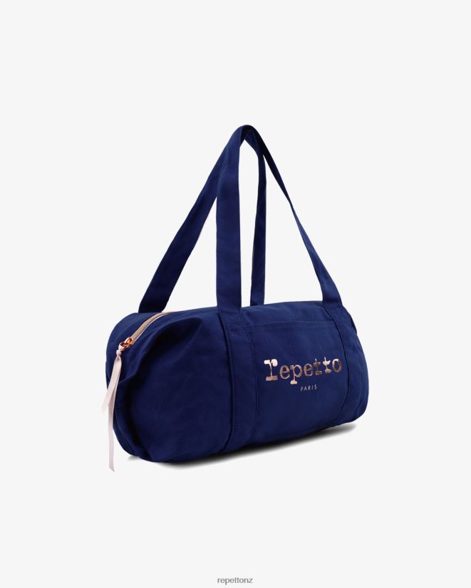 Repetto Women Cotton Duffle Bag Size M Petrol Blue Accessories PDFBZN404