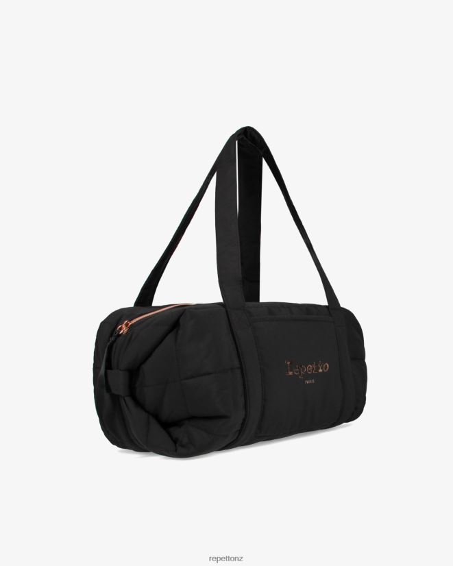 Repetto Women Padded Nylon Duffle Bag Size M Black Accessories PDFBZN407