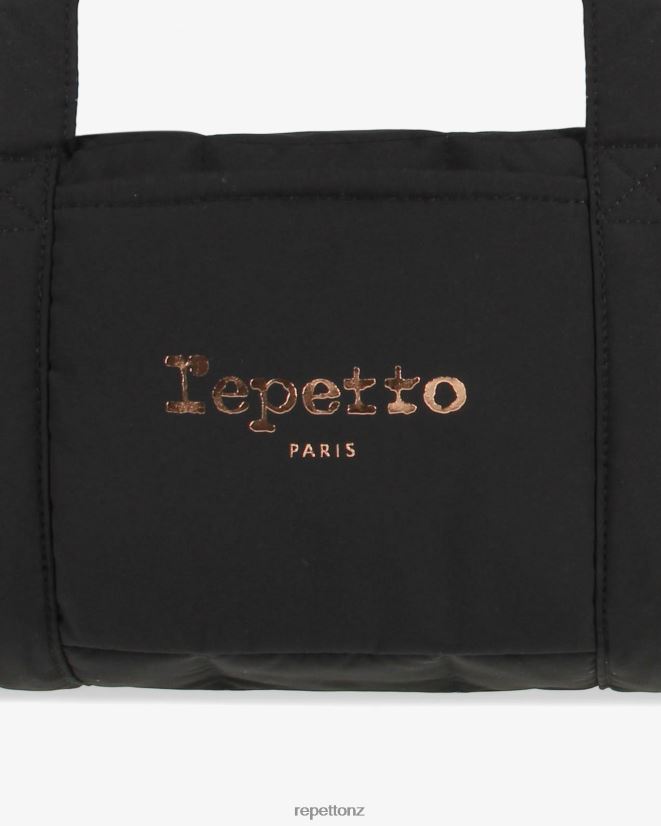Repetto Women Padded Nylon Duffle Bag Size M Black Accessories PDFBZN407