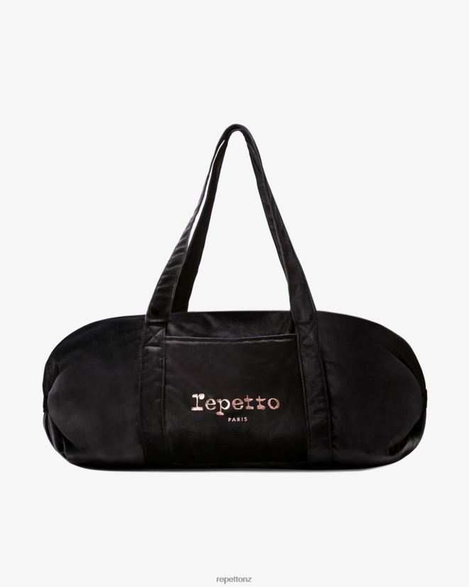Repetto Women Velvet Duffle Bag Size L Black Accessories PDFBZN416