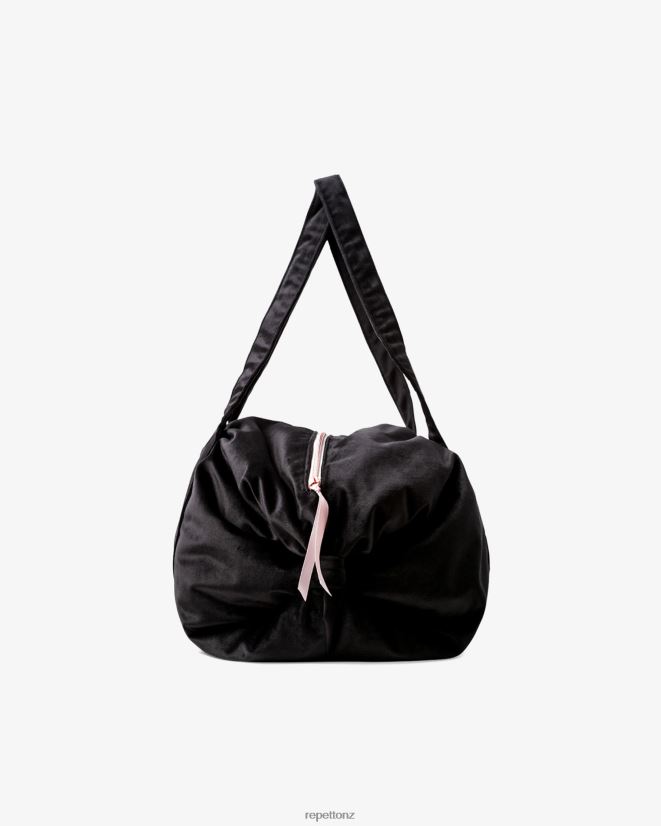 Repetto Women Velvet Duffle Bag Size L Black Accessories PDFBZN416