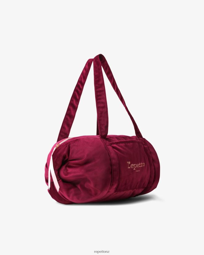 Repetto Women Velvet Duffle Bag Size L Nenuphar Pink Accessories PDFBZN415