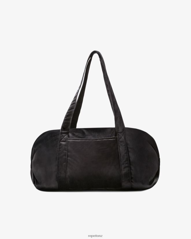 Repetto Women Velvet Duffle Bag Size M Black Accessories PDFBZN408