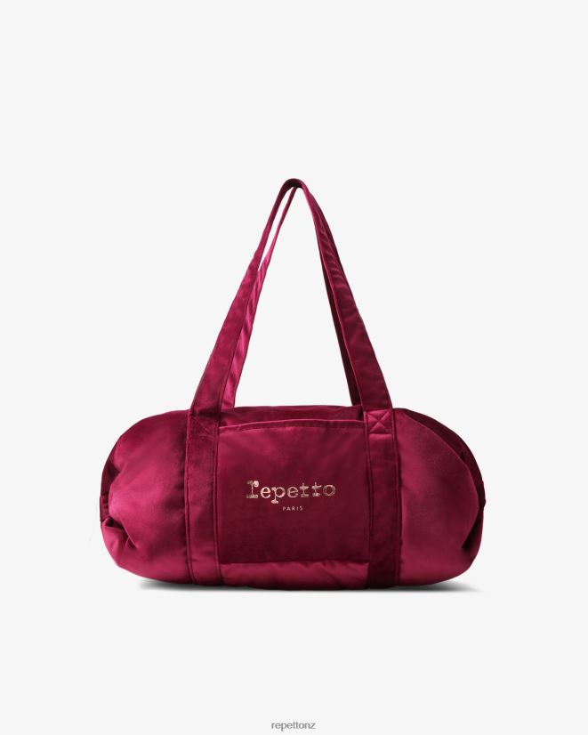 Repetto Women Velvet Duffle Bag Size M Nenuphar Pink Accessories PDFBZN403