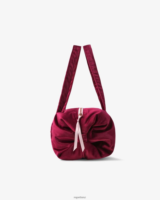 Repetto Women Velvet Duffle Bag Size M Nenuphar Pink Accessories PDFBZN403