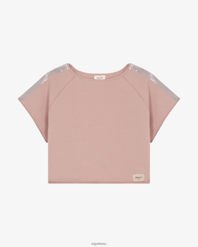 Repetto Women Short-Sleeved Graphic Sweatshirt Pinky Clothing PDFBZN367