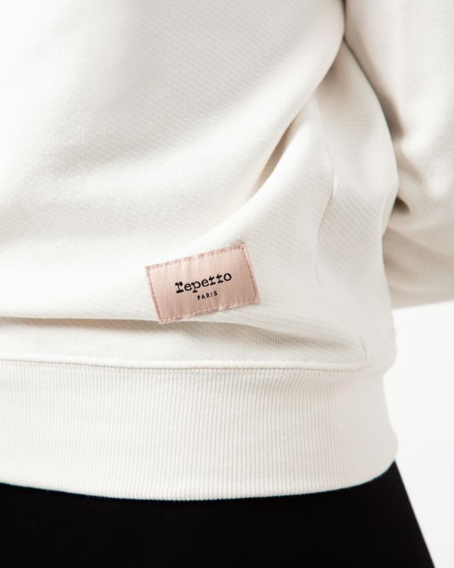 Repetto Women Wrap-Over Sweatshirt Ivory White Clothing PDFBZN366