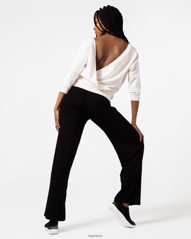 Repetto Women Wrap-Over Sweatshirt Ivory White Clothing PDFBZN366