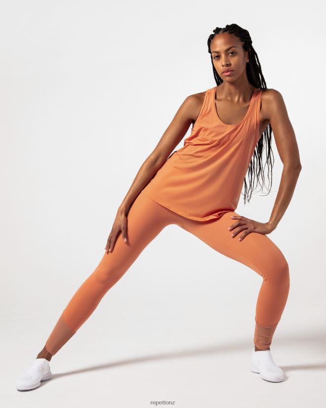 Repetto Women Active Silk Tank Top Bronze Orange Clothing PDFBZN323