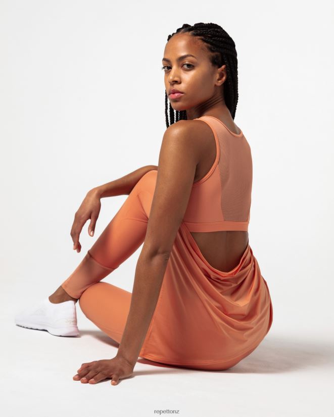 Repetto Women Active Silk Tank Top Bronze Orange Clothing PDFBZN323