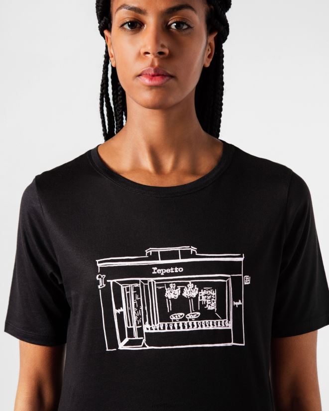 Repetto Women Boutique T-Shirt Black Clothing PDFBZN342