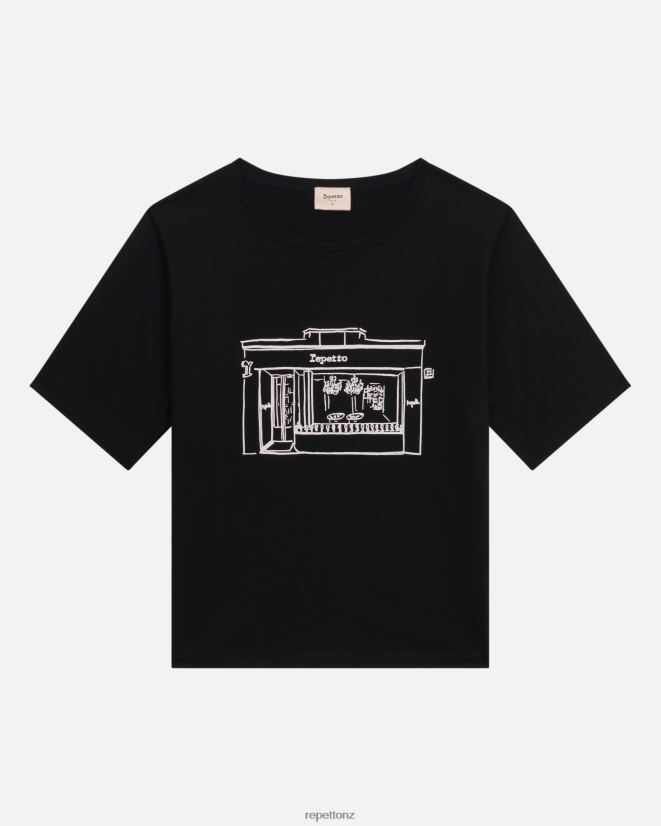 Repetto Women Boutique T-Shirt Black Clothing PDFBZN342