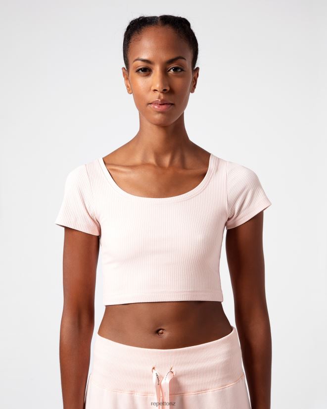 Repetto Women Ribbed Short Top Petal Pink Clothing PDFBZN328
