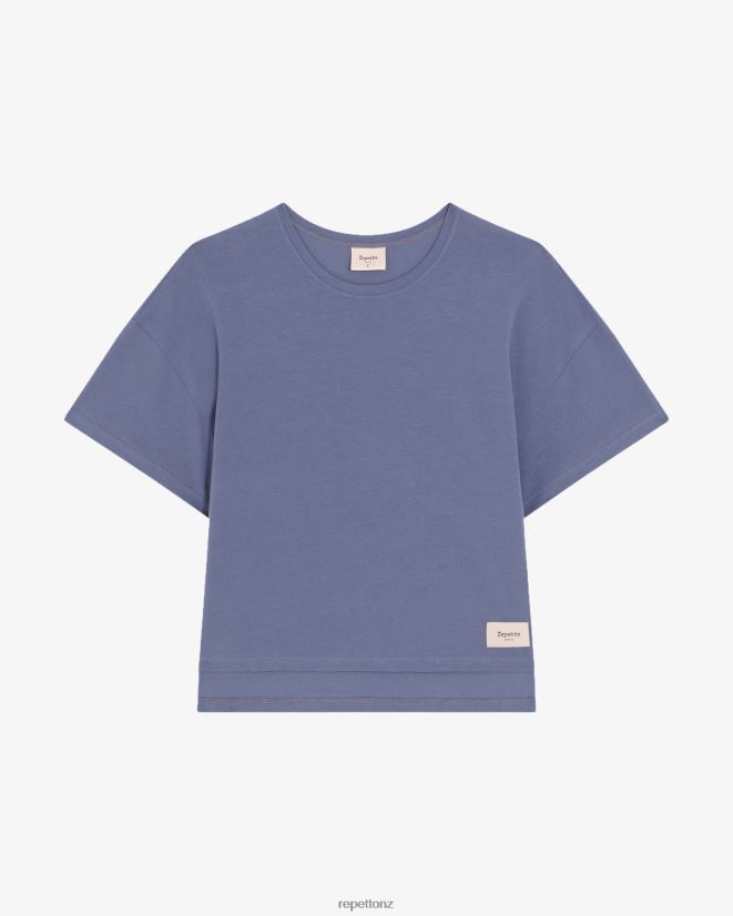 Repetto Women Rue De La Paix T-Shirt Midnight Blue Clothing PDFBZN315