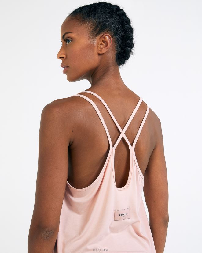Repetto Women Studio Thin Straps Tank Top Petal Pink Clothing PDFBZN326