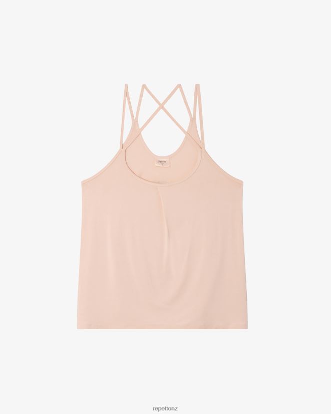 Repetto Women Studio Thin Straps Tank Top Petal Pink Clothing PDFBZN326