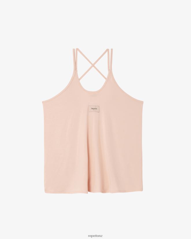 Repetto Women Studio Thin Straps Tank Top Petal Pink Clothing PDFBZN326