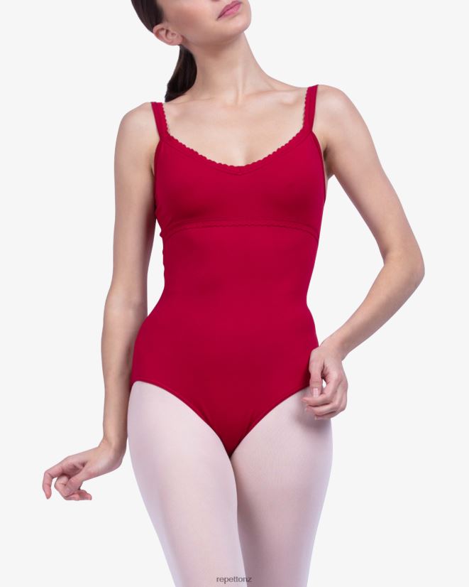 Repetto Women Fancy Finishing Details Leotard Garnet-Colored Clothing PDFBZN450