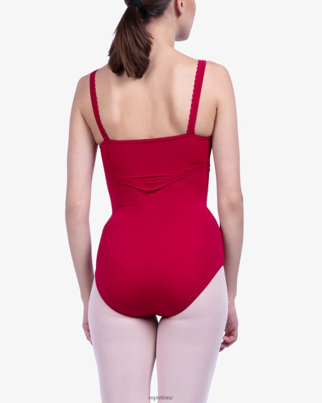 Repetto Women Fancy Finishing Details Leotard Garnet-Colored Clothing PDFBZN450
