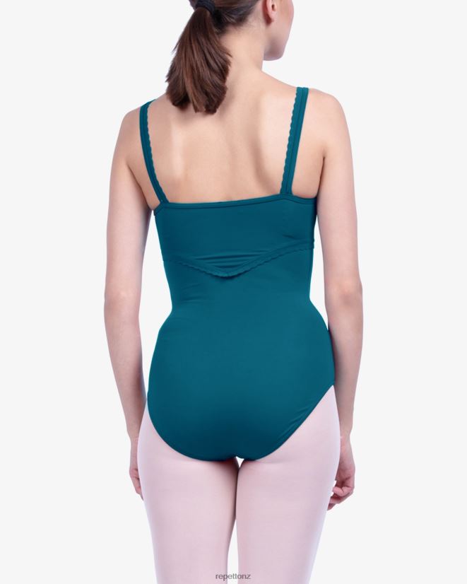 Repetto Women Fancy Finishing Details Leotard Peacock Green Clothing PDFBZN464