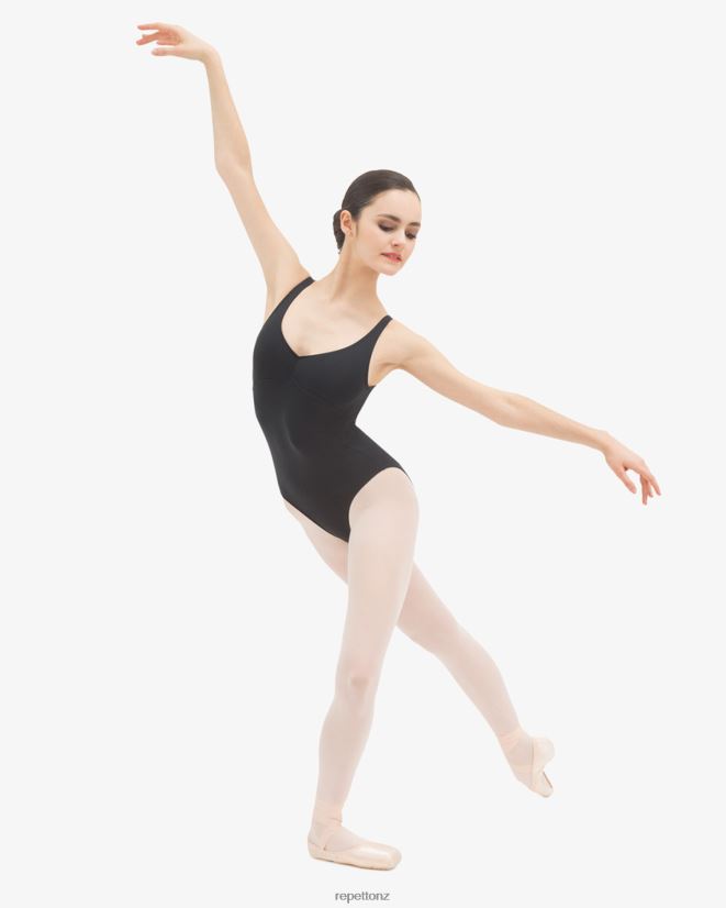 Repetto Women Gathered Front And Back Leotard Neckline Black Clothing PDFBZN475