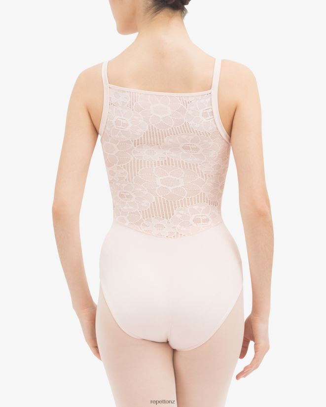 Repetto Women Leotard With Lace In The Back Petal Pink Clothing PDFBZN439