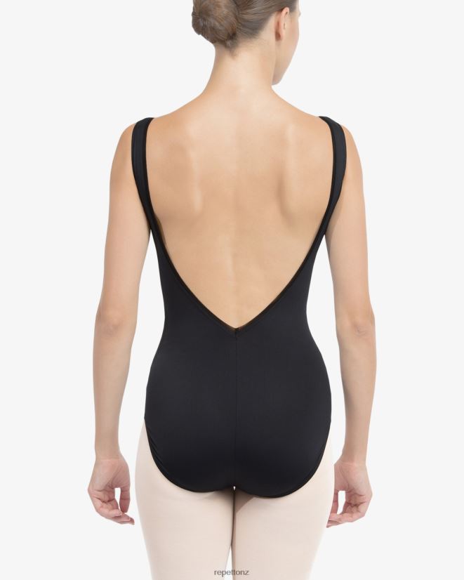 Repetto Women Leotard With Large Neckline On The Back Black Clothing PDFBZN478