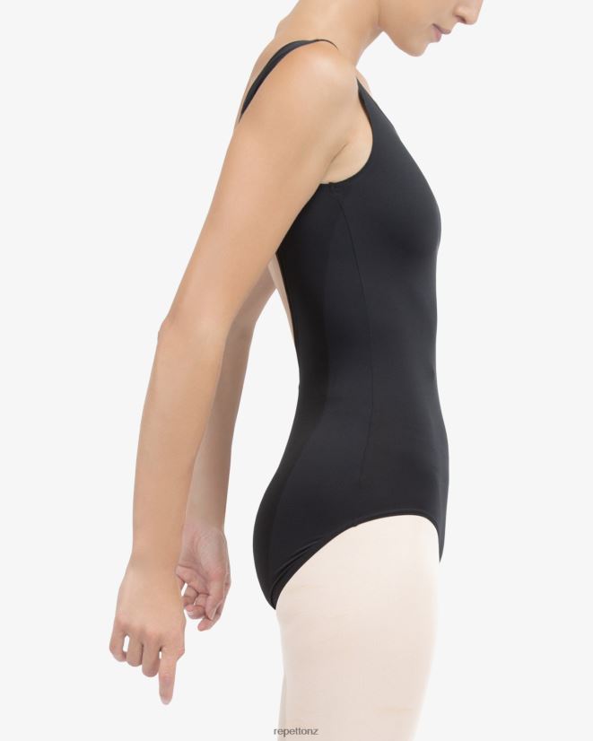 Repetto Women Leotard With Large Neckline On The Back Black Clothing PDFBZN478