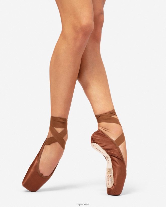 Repetto Women Alicia Pointe Shoes - Large Box Hard Sole Ice Brown Footwear PDFBZN564