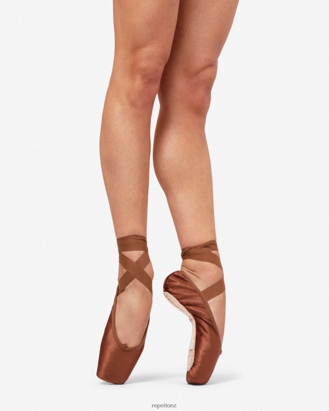 Repetto Women Alicia Pointe Shoes - Large Box Hard Sole Ice Brown Footwear PDFBZN564