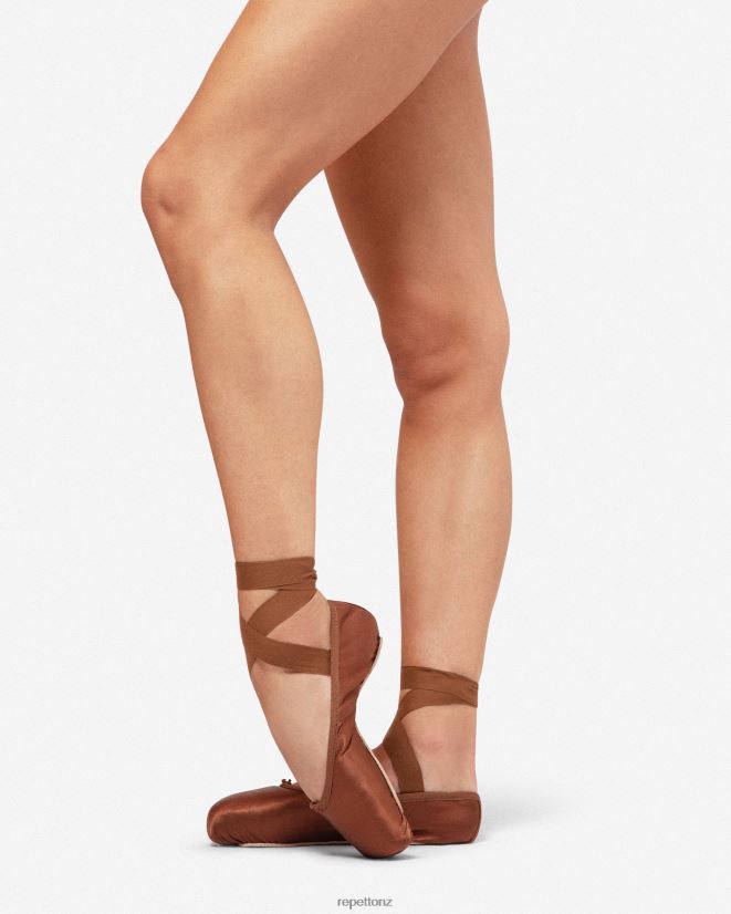 Repetto Women Alicia Pointe Shoes - Large Box Hard Sole Ice Brown Footwear PDFBZN564