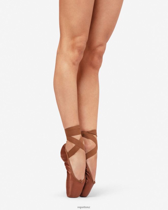 Repetto Women Julieta Pointe Shoes - Medium Box Soft Sole Ice Brown Footwear PDFBZN565
