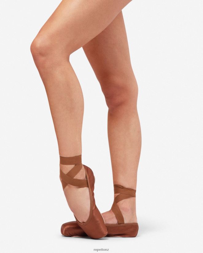 Repetto Women Julieta Pointe Shoes - Medium Box Soft Sole Ice Brown Footwear PDFBZN565