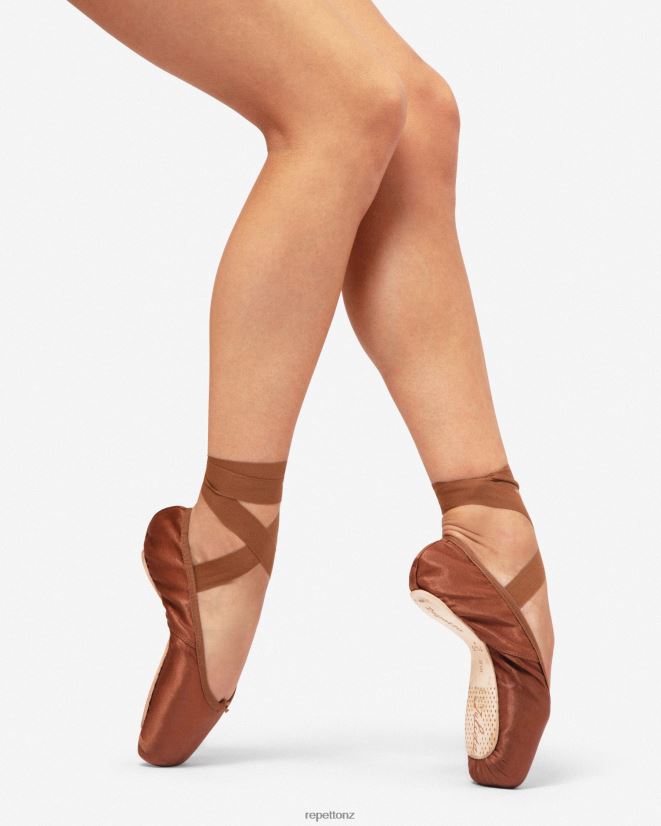 Repetto Women Julieta Pointe Shoes - Medium Box Soft Sole Ice Brown Footwear PDFBZN565