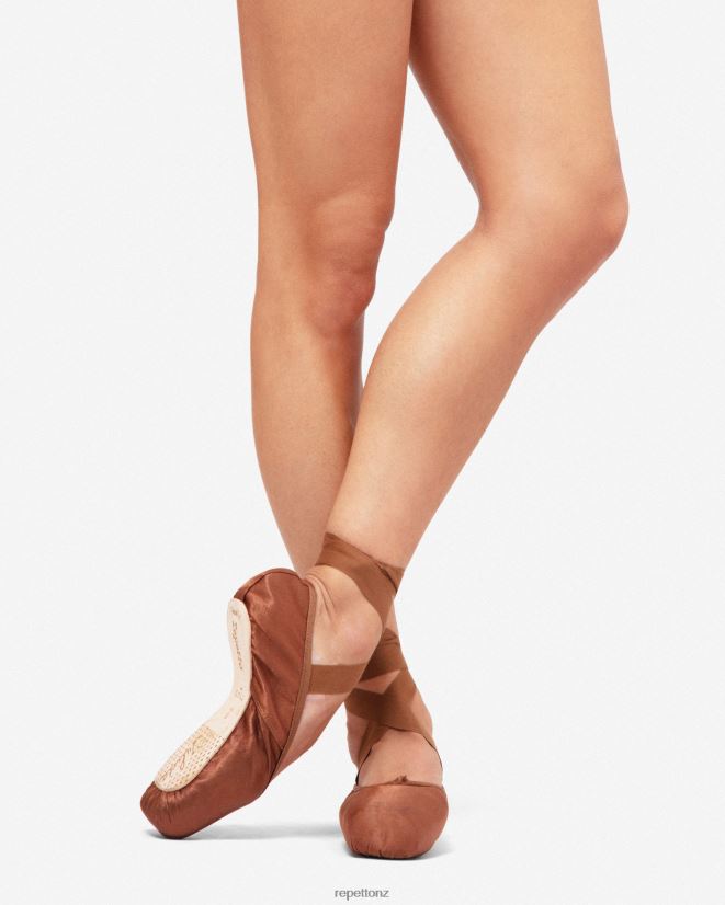 Repetto Women Julieta Pointe Shoes - Medium Box Soft Sole Ice Brown Footwear PDFBZN565